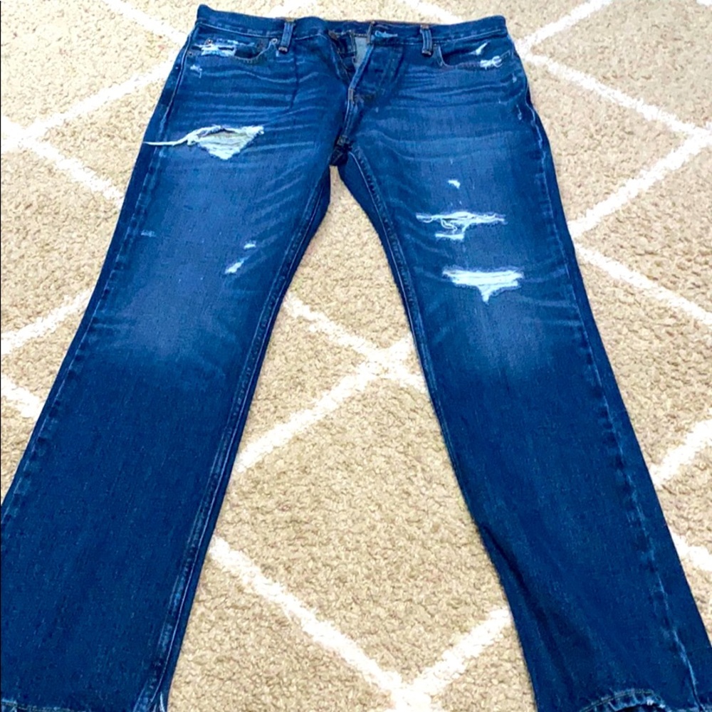 Hollister bootcut distressed jeans 33x32
